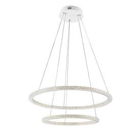 LUCE DESIGN Suspension LED Bryant 230V 50W 6640lm 4000K 150x60x40cm blanc - LED-BRYANT-S2