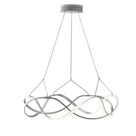 LUCE DESIGN Suspension LED Flight 230V 45W 4050lm 4000K 120x79x19cm nickel - LED-FLIGHT-S78