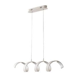 LUCE DESIGN Suspension LED Helix 230V 20W 1680lm 4000K 120x80x13,5cm blanc argent  - LED-HELIX-S4 BCO