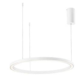 LUCE DESIGN Suspension LED Hoop 230V 60W 9000lm CCT Ø120x150cm blanc - LED-HOOP-S120-BCO