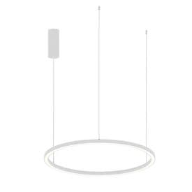 LUCE DESIGN Suspension LED Hoop 230V 40W 6000lm CCT Ø80x150cm blanc - LED-HOOP-S80-BCO