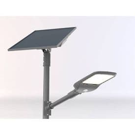 INTEC Streetlight solaire LED Iperion 230V 50W 9000lm 4000K 9,9x82,06x28cm argent - LED-IPERION-50-SOLAR