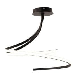 LUCE DESIGN Plafonnier LED Kinetic 230V 40W 5440lm CCT Ø60x58cm noir - LED-KINETIC-PL-NER