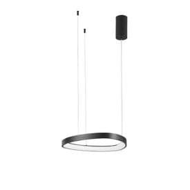 LUCE DESIGN Suspension LED Klapton 230V 40W 6160lm CCT 150x45x3,5cm noir - LED-KLAPTON-S45-NER