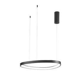 LUCE DESIGN Suspension LED Klapton 230V 58W 8360lm CCT 150x65x3,5cm noir - LED-KLAPTON-S65-NER