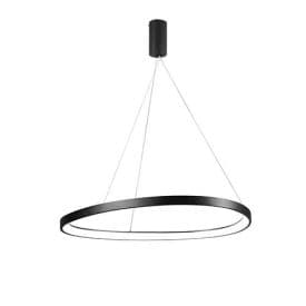 LUCE DESIGN Suspension LED Klapton 230V 80W 11440lm CCT 150x85x3,5cm noir - LED-KLAPTON-S85-NER