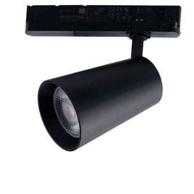 INTEC Projecteur pour rail LED Kone 230V 30W 2760lm 3000K 24,5x15x10cm noir - LED-KONE-B-30FR