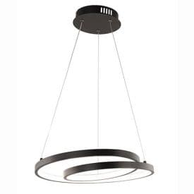 LUCE DESIGN Suspension LED Lieve 230V 30W 4000lm CCT Ø40x150cm noir - LED-LIEVE-S-NER