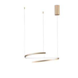 LUCE DESIGN Suspension LED Moma 230V 38W 6090lm CCT Ø60x150cm or - LED-MOMA-S60-ORO