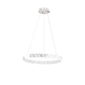 LUCE DESIGN Suspension LED Navel 230V 30W 3900lm CCT Ø60x150cm marbre  - LED-NAVEL-S60-MB