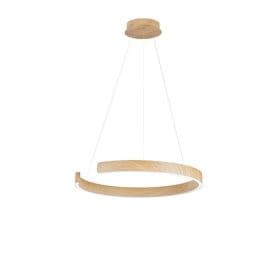 LUCE DESIGN Suspension LED Navel 230V 30W 3900lm CCT Ø60x150cm bois - LED-NAVEL-S60-WD