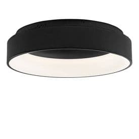 LUCE DESIGN Plafonnier LED Noah 230V 60W 8000lm CCT Ø60x60cm noir - LED-NOAH-PL60-NER