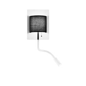 LUCE DESIGN Applique LED Pop 230V 6+3W 720lm 4000K 22x16x32cm blanc noir - LED-POP-WB