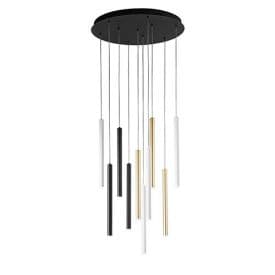 LUCE DESIGN Suspension LED Pype 230V 50W 4700lm CCT Ø2,5x200cm multicolore - LED-PYPE-S10-MULT