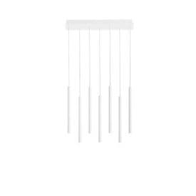 LUCE DESIGN Suspension LED Pype 230V 35W 3290lm CCT Ø2,5x200cm blanc - LED-PYPE-SQ7-BCO