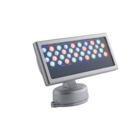 INTEC Projecteur LED Rays 230V 1W dimmable RGB 21x33x15cm argent - LED-RAYS-36P