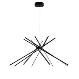 LUCE DESIGN Suspension LED Shanghai 230V 56W 6560lm 3000K Ø113x160cm noir - LED-SHANGHAI-S8C NERO