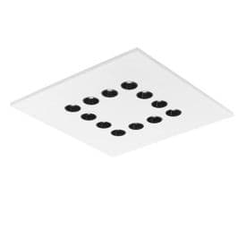 INTEC Plafonnier LED Xico 230V 3W 2520lm CCT 50x50x4,7cm en plâtre blanc - LED-XICO-50X50