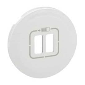 LEGRAND Céliane Enjoliveur blanc double chargeur USB - 068256