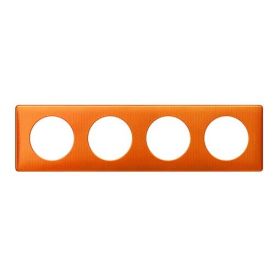 LEGRAND Céliane Plaque Métal 4 postes Orange snake - 068764