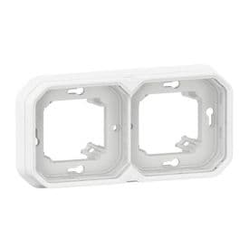 LEGRAND Plexo Support plaque encastré 2 postes à composer étanche blanc IP55 - 069694L