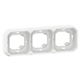 LEGRAND Plexo Support plaque encastré 3 postes à composer étanche blanc IP55 - 069698L