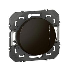 Bouton poussoir lumineux noir mat Legrand Dooxie