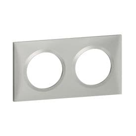 LEGRAND Dooxie Plaque double aluminium - 600852