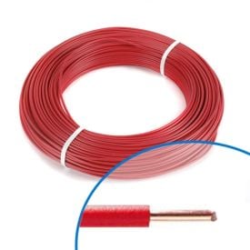 Fil électrique rigide H07VU 1.5mm² rouge - Couronne de 100m