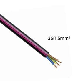 Câble électrique R2V 3G1.5mm² M/B/VJ - Prix au mètre