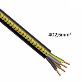 Câble électrique R2V 4G2.5mm² M/G/N/VJ - Prix au mètre