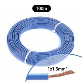 fil électrique souple H07VK 1.5² bleu MIGUELEZ - couronne de 100m