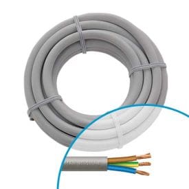 Câble électrique souple gris Miguelez couronne de 5m