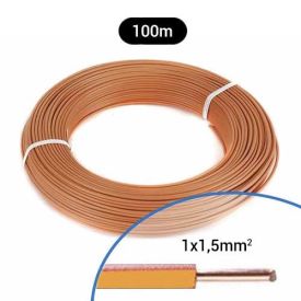 Fil électrique rigide HO7VU 1.5² orange - Couronne de 100m