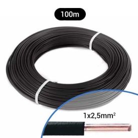 Fil électrique rigide H07VU 2.5² noir - Couronne de 100m