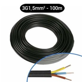 Câble électrique RO2V 3G1.5² - Couronne de 100m