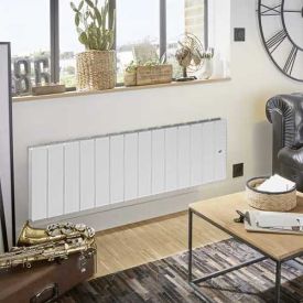 Radiateur à inertie fonte bas Blanc 1500W NOIROT Fontea - DCN3505SEEC
