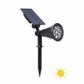 ARLUX Spot LED solaire sur piquet orientable Spiky 230V 4W 270lm 4000K noir