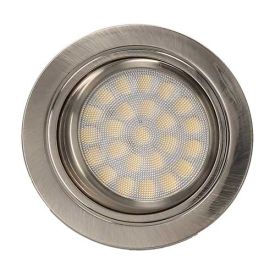 ARLUX Pluton kit de 3 spots LED extra plats encastrables et orientables 70mm 2W 180lm 4000K acier brossé - 731542