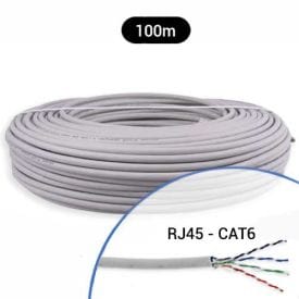 Câble RJ45 informatique Catégorie 6 F/UTP 4P 350Mhz OMERIN - Couronne de 100m