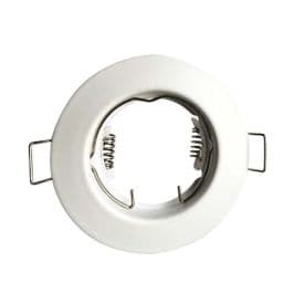 Support de spot encastré fixe rond 80mm blanc