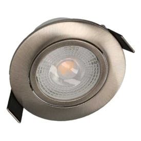 Spot LED encastrable 85mm GU10 230V 5W 380lm 4000K acier brossé