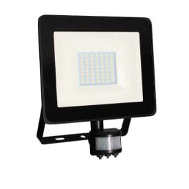 Projecteur extérieur LED extra plat à détection 230V 50W 4000lm 4000K noir