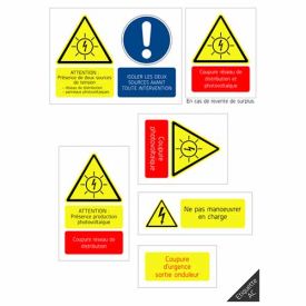 Etiquette de signalisation photovoltaïque - Partie AC