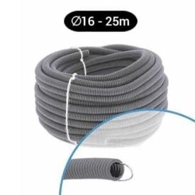 Gaine électrique grise ICTA D16 PROFIFLEX - Couronne de 25m