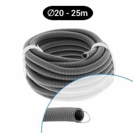 Gaine électrique grise ICTA D20 Qofil - Couronne de 25m