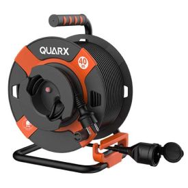 QUARX Enrouleur électrique de jardin 40m avec câble H05VV-F 3G1.0mm²