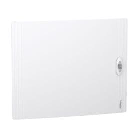 Porte opaque blanche pour tableau électrique 2 rangées 24 modules Schneider PrismaSeT XS - vue de face