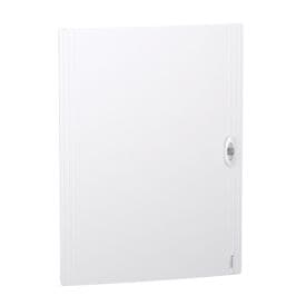 Porte pleine blanche Schneider PrismaSeT XS pour tableau électrique 4 rangées 24 modules - photo vue de face