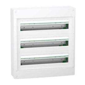 Coffret électrique blanc 3 rangées 24 modules sans porte Schneider PrismaSeT XS